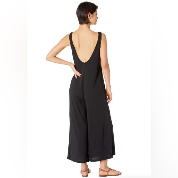 L*SPACE BLACK SLEEVELESS JUMPER WIDE LEG SZ L - Picture 2 of 9